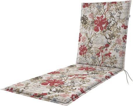 DOPPLER Gartenmöbelauflage Living in Rot aus Polyester mit Maßen Breite: 60 cm, Länge: 195 cm - Bild 1