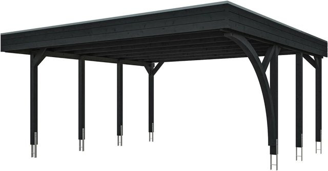 SKANHOLZ Carport Friesland mit Einfahrtsbogen aus Fichte in Anthrazit und Schwarz, B/T: 546 x 555 cm - Bild 4