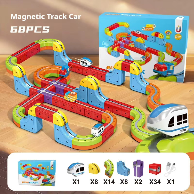 RTBXF Magische 3d Schiene Auto, Magnetische Bausteine, STEM Spielzeug - Bild 3