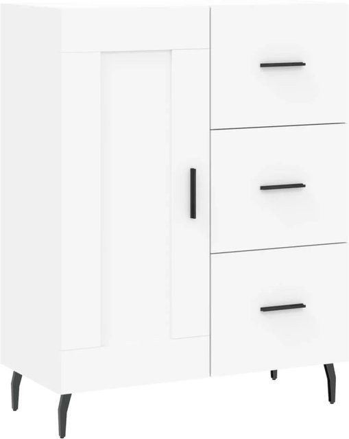 vidaXL Sideboard modern in Weiß aus Holzwerkstoff und Metall, B/T/H: 69,5 x 34 x 90 cm - Bild 1