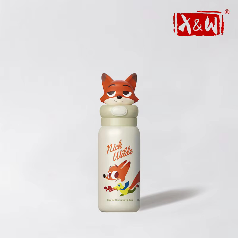 X&W Disney-Serie Puppenthermoskanne aus Edelstahl mit tragbarem Griff, Multicolour, 400 ml - Bild 4