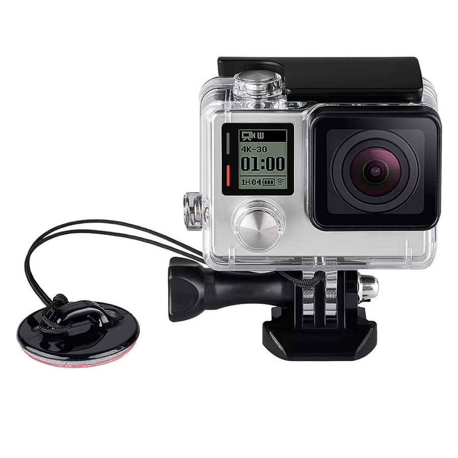 Klebendes Anti-Verlust Sicherheitsband für GoPro Hero 13 12 11 10 9, Insta360 und DJI OSMO Action 6 5 4 als Helmhalterung Lanyard in Schwarz - Bild 2