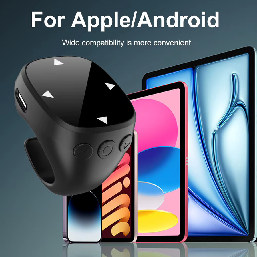 MOJOYCE Bluetooth Fingerring-Scroller mit Version 5.3 für TikTok und Selfies, kabellose Fernbedienung in Schwarz oder Weiß - Bild 3