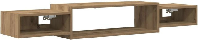 vidaXL Wandmontierter TV-Schrank Artisan-Eiche in Braun, Modernes TV-Board mit Medienfächern, B/T/H: 140 x 30 x 28 cm - Bild 1