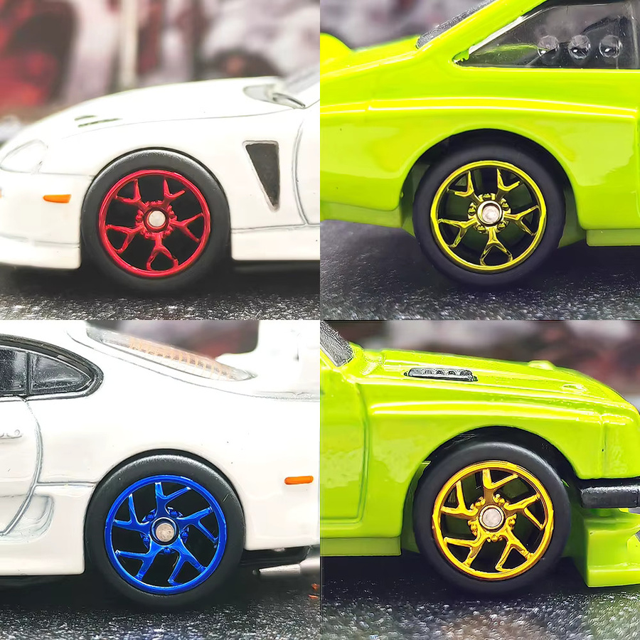 KICARMOD Hotwheels Räder mit abnehmbaren Gummireifen 1/64 für 5 Autos - Bild 2