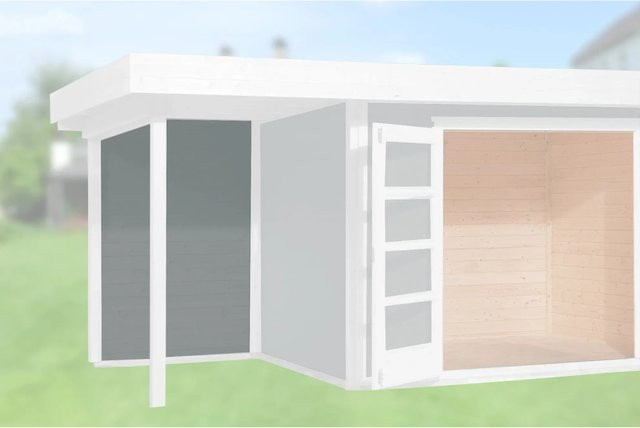 Weka Rückwand für Designhaus Typ 126 und 172 in Grau, Breite: 150 cm - Bild 1