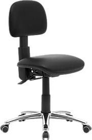 Leyform Drehstuhl 764, schwarz, moderner Bürostuhl aus Kunstleder mit Rollen - Bild 1