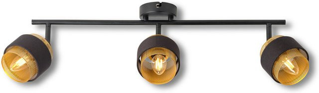 Osram DECOR Spot Hornet Deckenleuchte in Schwarz und Gold/Messing mit 3 LED-Leuchtmitteln, E14, 2700K Warmweiß, verstellbar - Bild 1