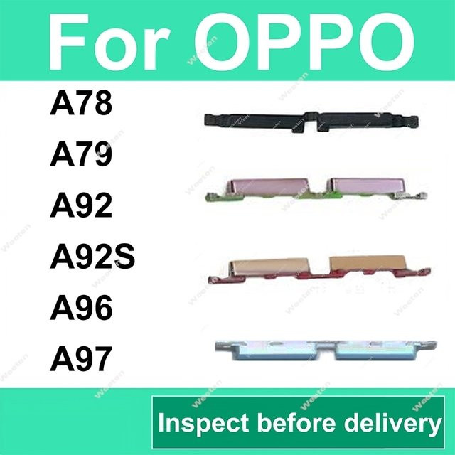 OPPO Ersatzteil Set für Power- und Lautstärketasten in Schwarz zur Reparatur des Flexkabels für A78 A79 A92 A92s A96 A97 4G 5G - Bild 1