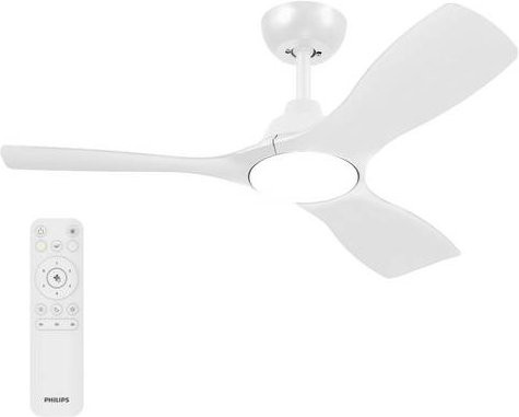 Philips LED Deckenventilator in Weiß mit Fernbedienung, dimmbar und 30W - Bild 1