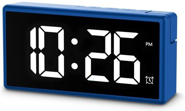 Hama Digitaler Wecker Ibiza mit Multicolor-Display und USB-Ladefunktion in Blau - Bild 1