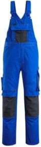 Mascot Augsburg Latzhose in Kornblau/Schwarzblau mit Reflexstreifen und Cordura-Material - Bild 1