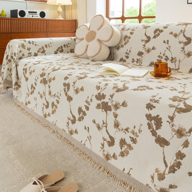 Universal Sofabezug Super Six aus Chenille und Jacquard mit floralem Design, Breite: 180 cm, Tiefe: 130 cm - Bild 1
