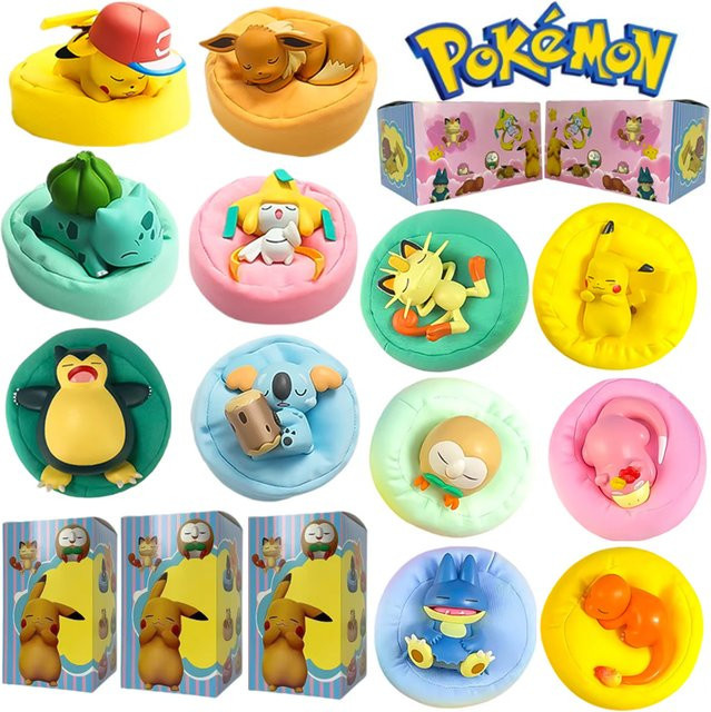 Bandai Pokémon Pikachu Bulbasaur Anime-Figuren, Actionfigur, 12-teiliges Set - Bild 1