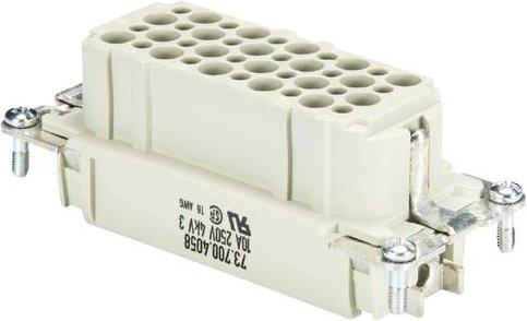 Wieland Electric Buchseneinsatz 73.700.4058.0 mit 40 Polen in Beige, 10 Stück - Bild 1