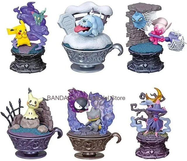 Bandai Pokemon Little Night Collection Anime Figuren aus PVC in Multicolor für Kinder mit Pikachu, Mimikyu, Mismagius, Gastly und Greavard - Bild 1