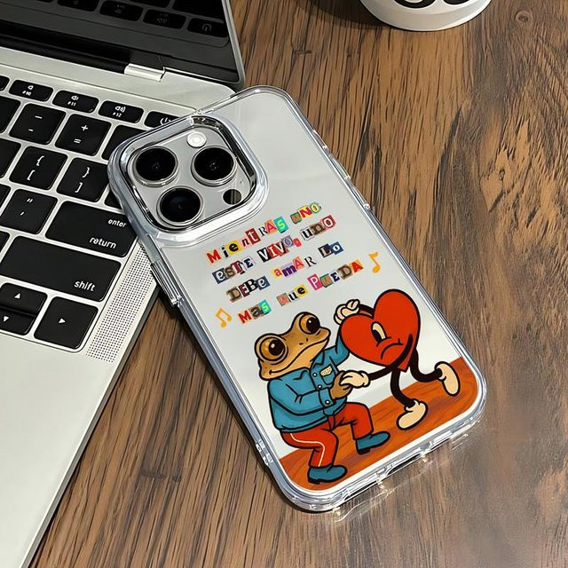 Transparente Handyhülle mit B-Bunny Motiv für iPhone 17 16 15 14 13 12 11 Pro Max Mini Air Plus und andere Modelle - Bild 1