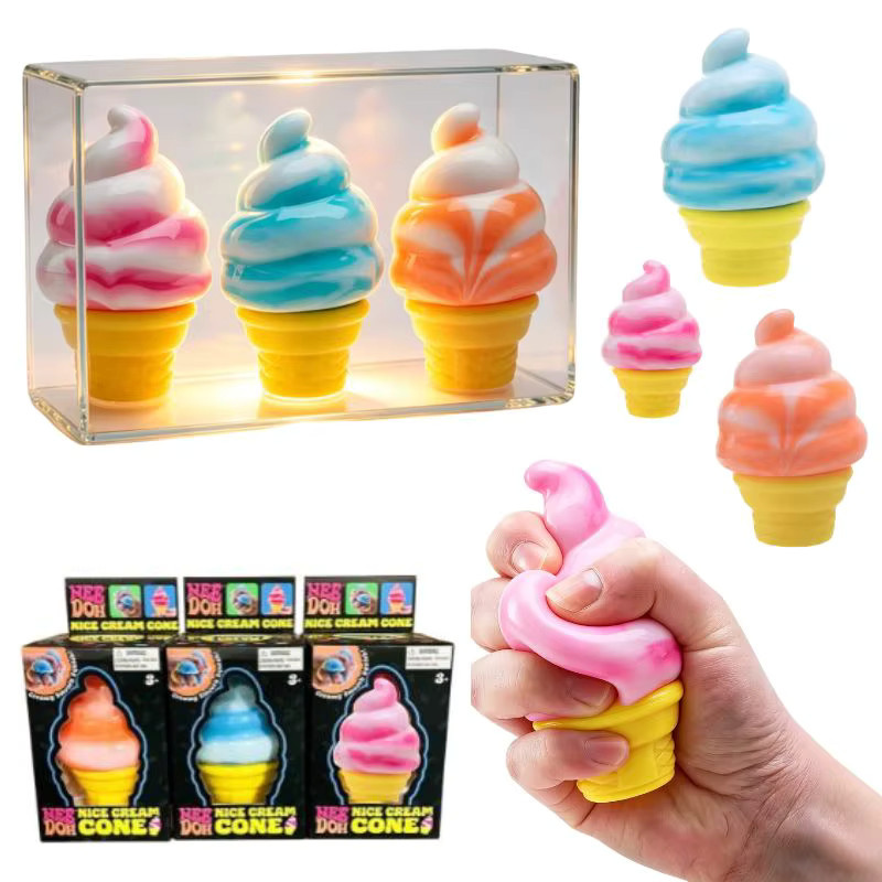 Schylling Nee Doh Eiscreme, Sensorisches Quetsch-Fidget-Spielzeug - Bild 2