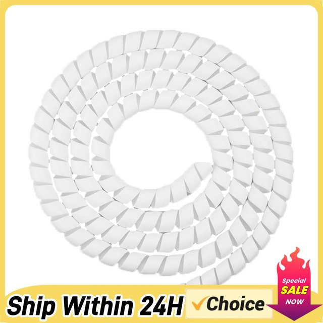 APWIKOGER Spiral-Schutzrohr für M365 PRO 2, verschleißfester Kabelorganisator, Farbe: Weiß, Länge: 130 cm - Bild 1