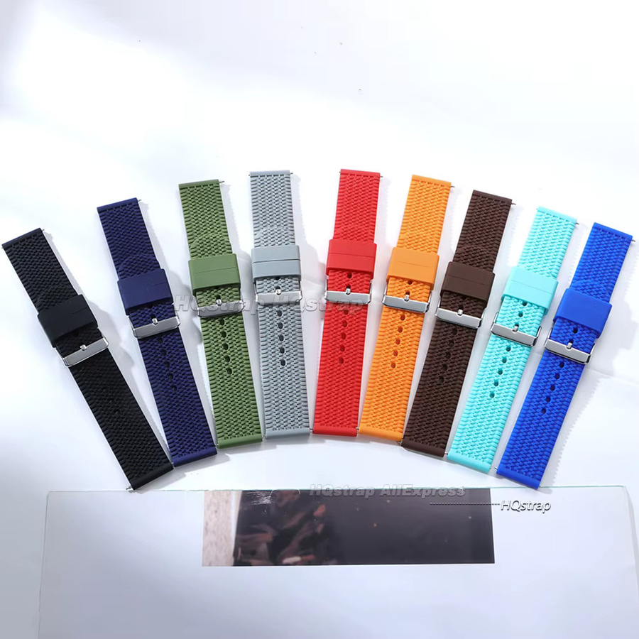 HQstrap Uhrenarmband Silikon, Schwarz, Unisex - Bild 3