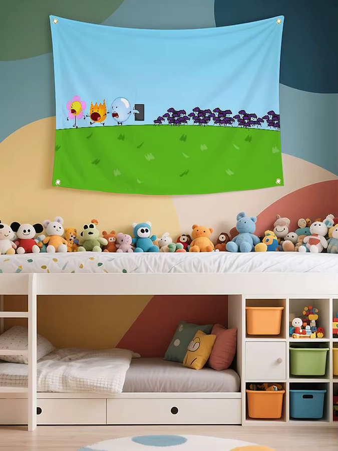 BFDI Lustige Schlacht für Trauminsel Flagge von 52TOYS, Mehrfarbig, Textil, Rechteckig - Bild 5