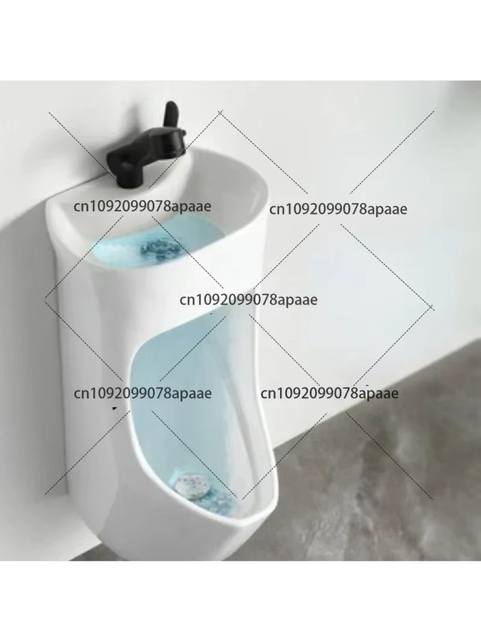 Wassersparendes Keramik-Urinal mit integriertem Waschbecken für die Wandmontage in Weiß - Bild 2