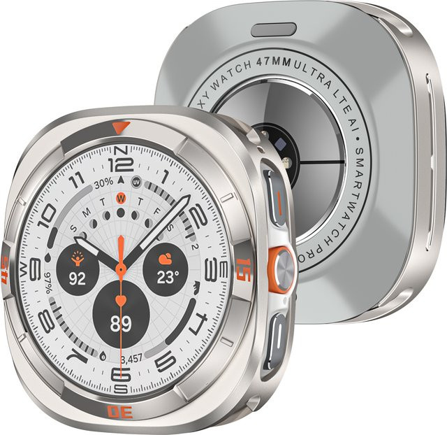 Samsung Schutzhülle für Galaxy Watch 7 Ultra 47mm, Kunststoff, Silber - Bild 1