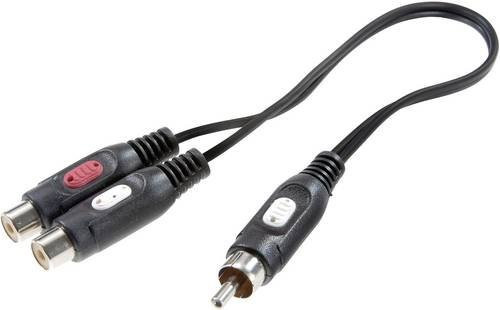 SpeaKa Professional SP-7869820 Cinch Audio Y-Adapter 1x Cinch-Stecker auf 2x Cinch-Buchse in Schwarz - Bild 1