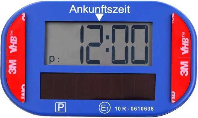 Elektronische Solar-Parkscheibe Technaxx TX-337 in Blau - Bild 1