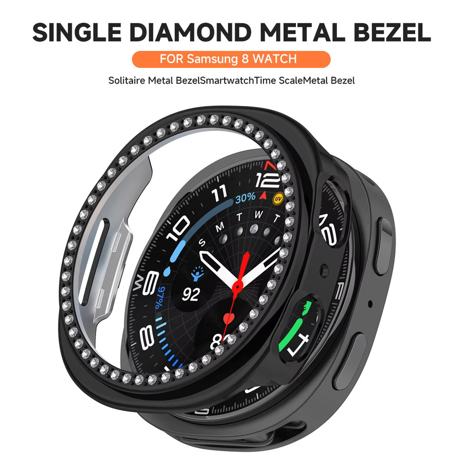 Bling Schutzhülle für Samsung Galaxy Watch 8, transparent, Diamant - Bild 3