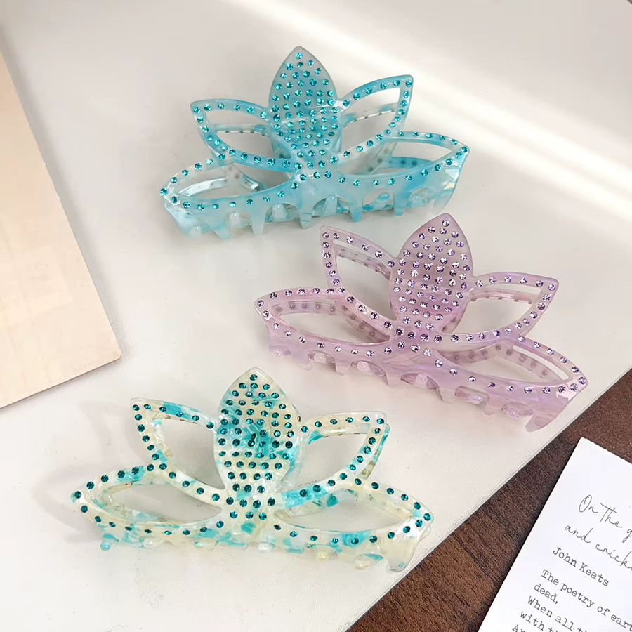 MEPHINA Haarspange Lotus-Design mit Diamanten, Damen - Bild 2
