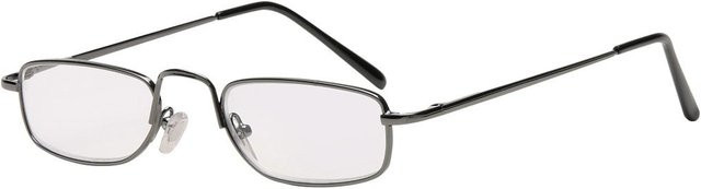 Hama Lesebrille, Metall, Vollrand, rechteckig, Unisex, gold, grey, +3,0 dpt - Bild 1