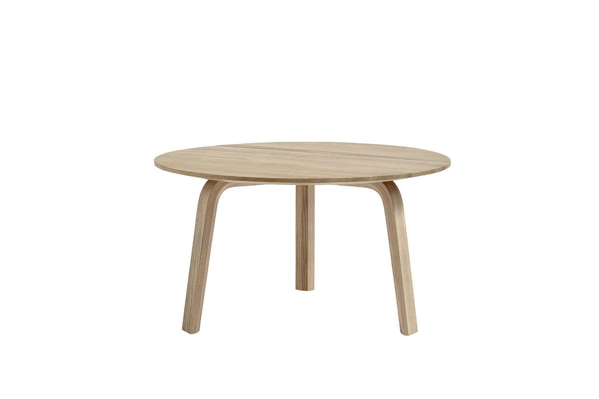 HAY Bella Couchtisch aus Eichenholz und Birken-Schichtholz in Beige und Braun, Durchmesser: 60 cm, Höhe: 32 cm - Bild 2