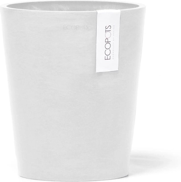 Ecopots Pflanztopf Morinda Weiß im skandinavischen Design, B: 17 cm, H: 19,2 cm - Bild 1