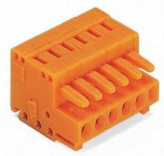 WAGO Buchsengehäuse-Kabel 734, 8-polig, orange, Rastermaß: 3,81 mm, 50 Stück - Bild 1