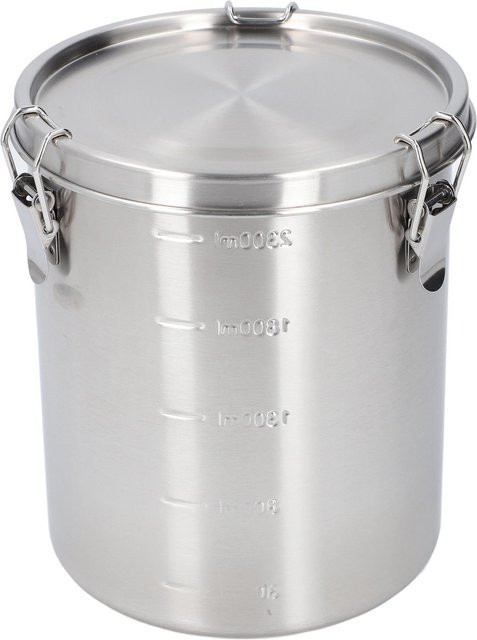 Luftdichter Vorratsbehälter für Tiernahrung von TOMTOP JMS aus Edelstahl in Silber, auslaufsicherer Behälter für Hundefutter und Katzenfutter mit 2500 ml, B/T/H: 15 x 17 x 17 cm - Bild 1