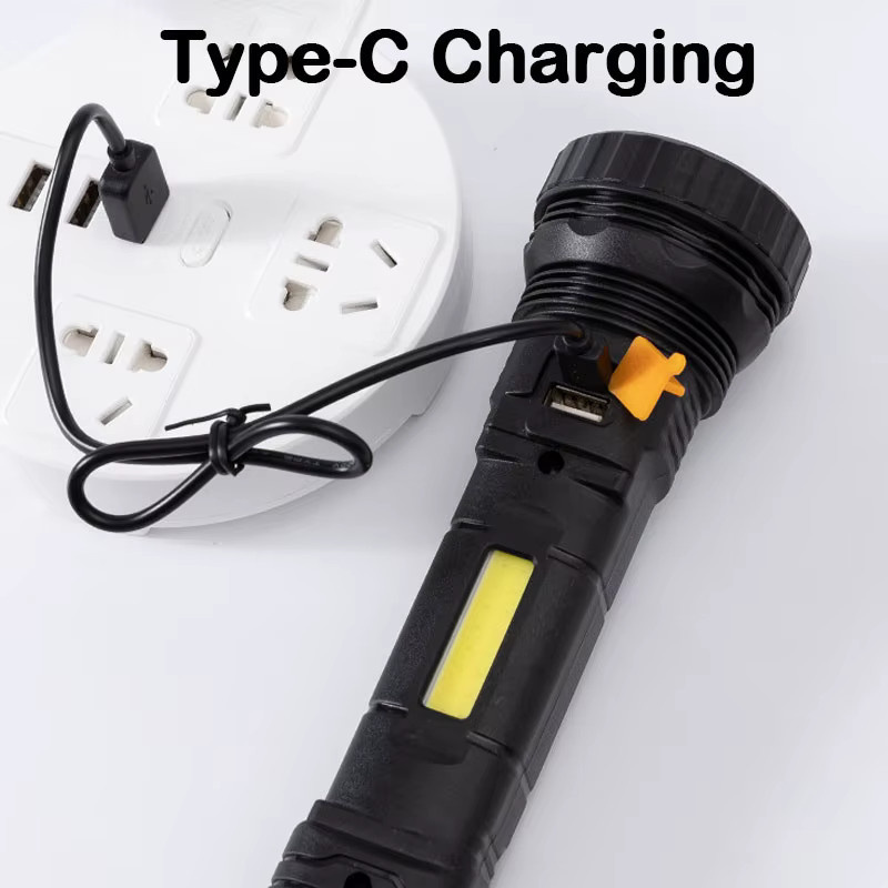 Mikenoon Multifunktions Solar LED Taschenlampe in Schwarz für Outdoor, Camping und Notfälle - Bild 3