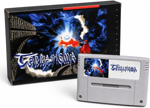 Terranigma Premium 16-Bit Action-RPG Retro-Spielkarte Englische Edition mit Box und SRAM-Batterie oder FRAM-Chip Speicherkassette - Bild 1