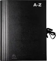 Exacompta Vorordner A-Z in A4, Schwarz, aus Papier mit Kordelzug - Bild 1