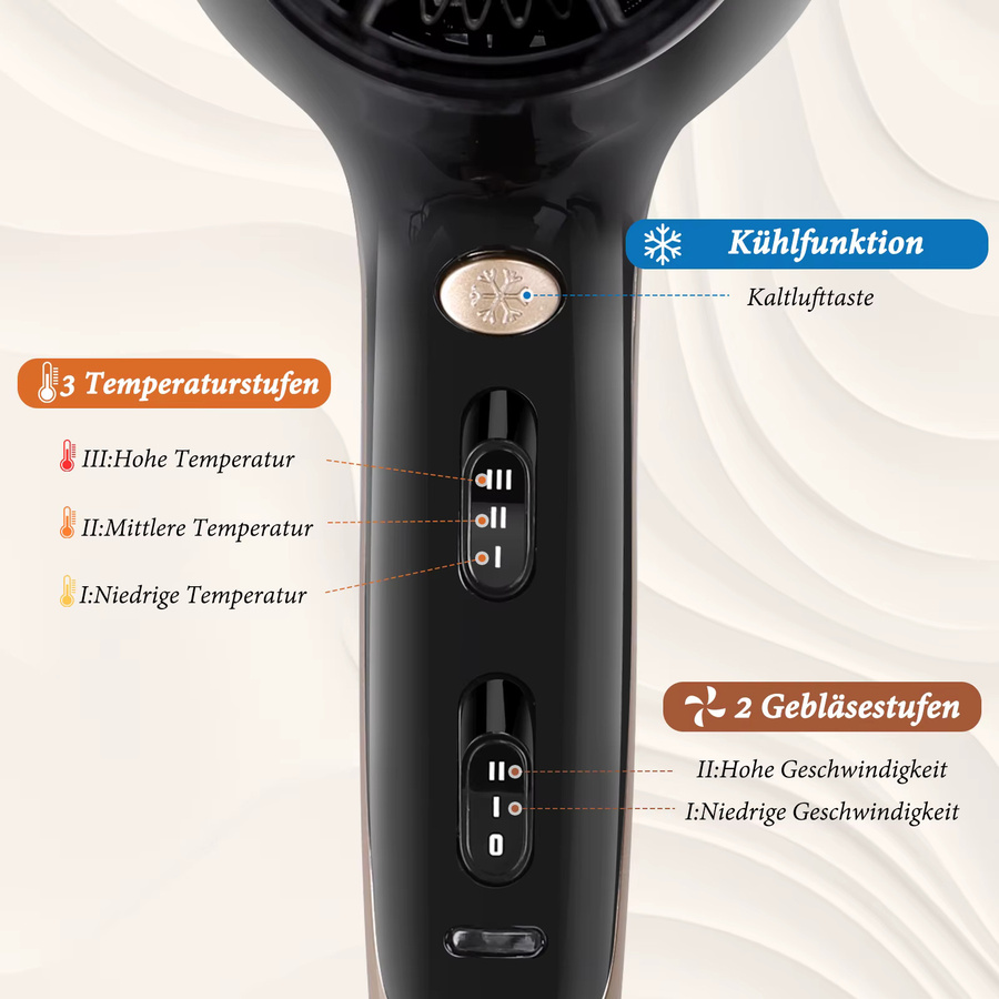 Aigostar Haartrockner, Schwarz, Unisex - Bild 4