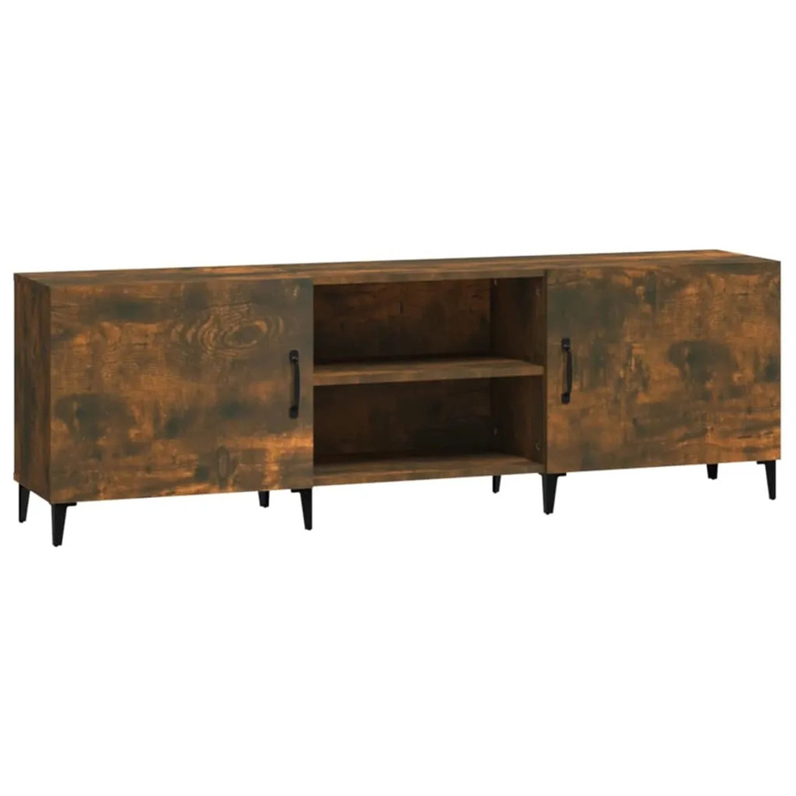 vidaXL TV-Schrank in Räuchereiche, Farbe Braun, B/T/H: 150 x 30 x 50 cm - Bild 2