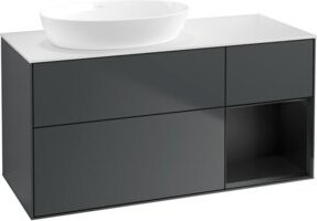 V&B Waschtischunterschrank Finion in Mattweiß oder Mattblau, Breite: 120 cm, Tiefe: 50,1 cm, Höhe: 50,1 cm - Bild 1