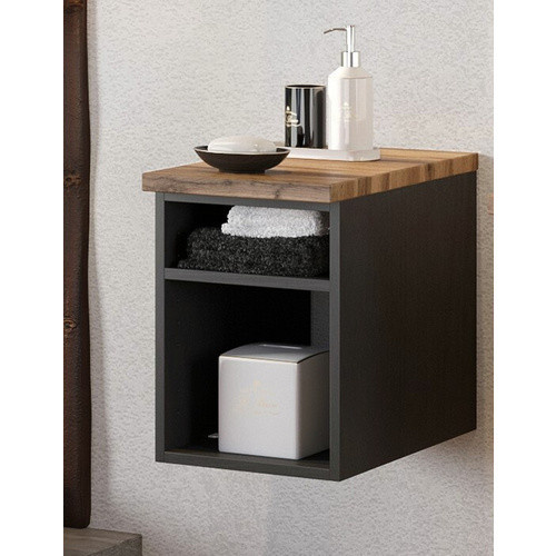 HELD MÖBEL Hängeregal Davos in Grau mit Eichenoptik, Breite: 30 cm, Tiefe: 47 cm, Höhe: 41 cm - Bild 3