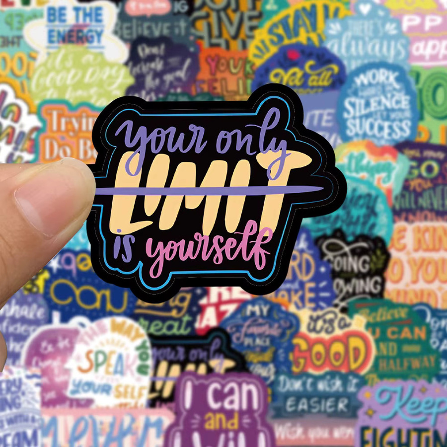 Rspctou Englische Spruch-Aufkleber, wasserfeste Graffiti-Sticker, multicolour - Bild 3