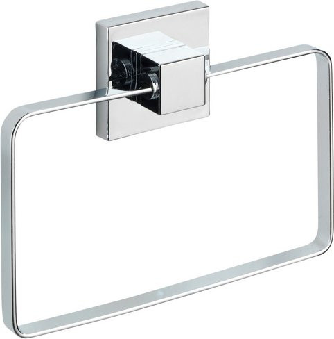WENKO Handtuchring Vacuum-loc Quadro aus Edelstahl in Silberfarben - Bild 1