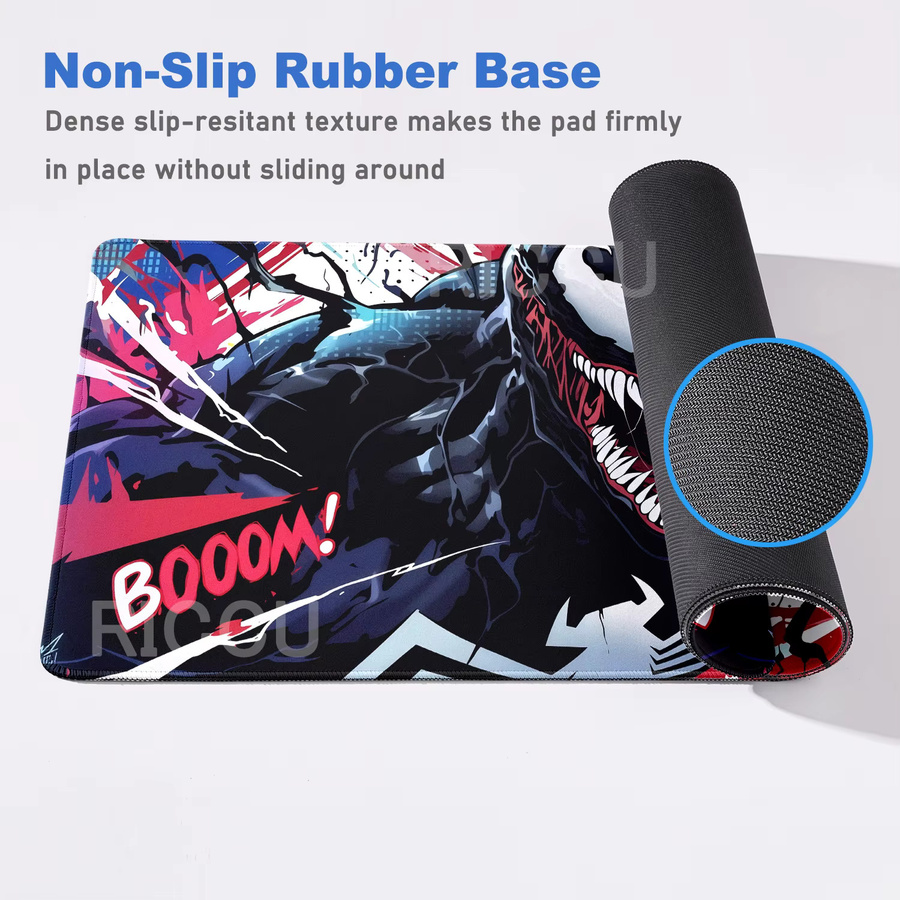 Potdemiel Marvel Comic Venom Mauspad, rutschfeste Schreibtischunterlage für PC und Laptop, B/H: 90 x 40 cm, Multicolour - Bild 2