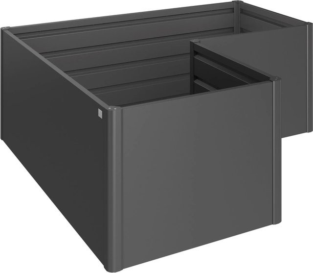 Biohort Hochbeet L-Form in Dunkelgrau-Metallic aus Stahlblech, B/T/H: 200 x 100 x 77 cm - Bild 1