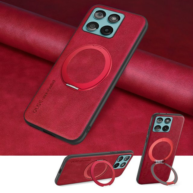 Magnetische Handyhülle im Retro-Rindsleder-Design für Motorola Moto Edge 60 Fusion Stylus 60 Pro 60S aus weichem PU-Leder mit integriertem Ständer - Bild 1