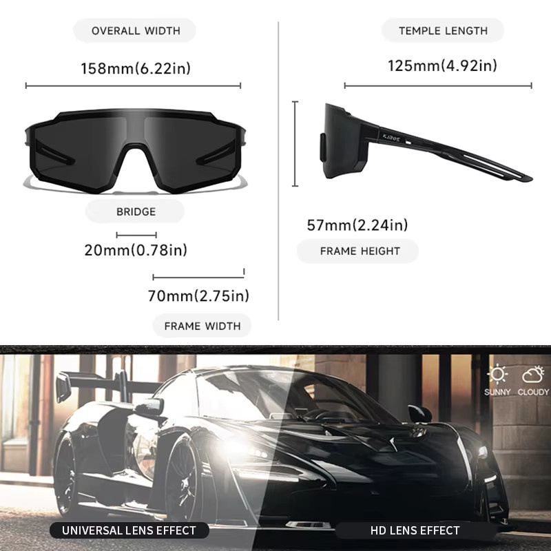 Karos Sonnenbrille Mountainbike, Unisex, Vollrand, Kunststoff - Bild 4
