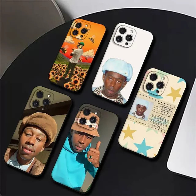 Lustige T-Tyler SThe-Creators Handyhülle aus schwarzem Silikon für Apple iPhone Modelle - Bild 1